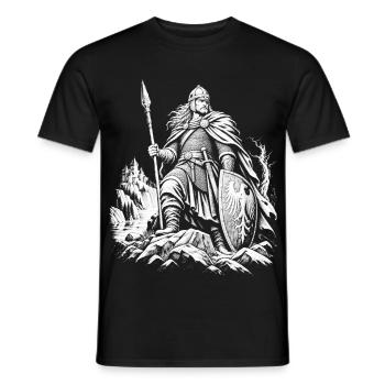 Hagen von Tronje - Männer T-Shirt - Schwarz - Vorne - AI Model Male 178 light (178cm)