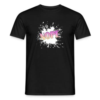 Nope Splash  - Männer T-Shirt - Schwarz - Vorne - AI Model Male 178 light (178cm)