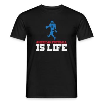 American Football ist Life Silhouette - Männer T-Shirt - Schwarz - Vorne - AI Model Male 178 light (178cm)