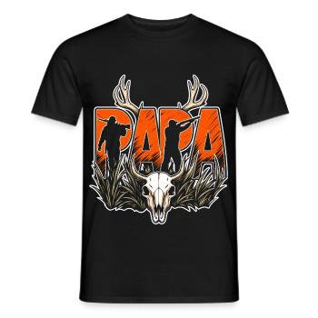 Jagd Papa Jäger Jagen mein Hobby - Männer T-Shirt - Schwarz - Vorne - AI Model Male 178 light (178cm)