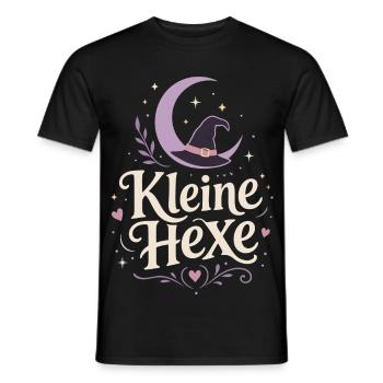Kleine Hexe Halloween Kostüm Kinder - Männer T-Shirt - Schwarz - Vorne - AI Model Male 178 light (178cm)
