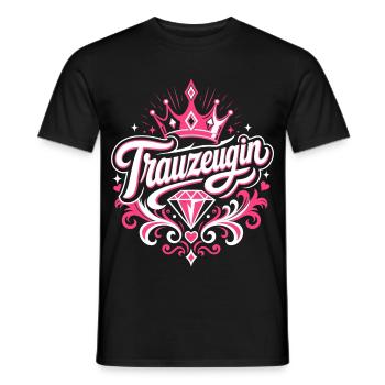Trauzeugin Krone Hochzeit Braut - Männer T-Shirt - Schwarz - Vorne - AI Model Male 178 light (178cm)