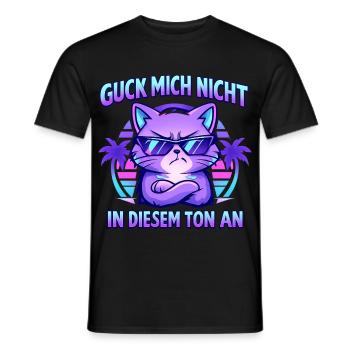 Guck Mich Nicht In Diesem Ton An Lustig Sprüche - Männer T-Shirt - Schwarz - Vorne - AI Model Male 178 light (178cm)