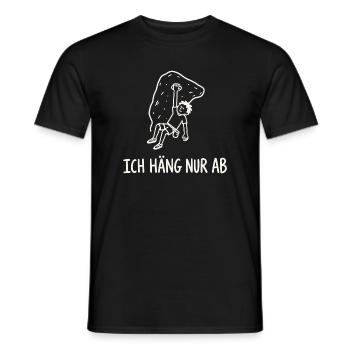 Ich häng nur ab – Bouldern Motiv - Männer T-Shirt - Schwarz - Vorne - AI Model Male 178 light (178cm)
