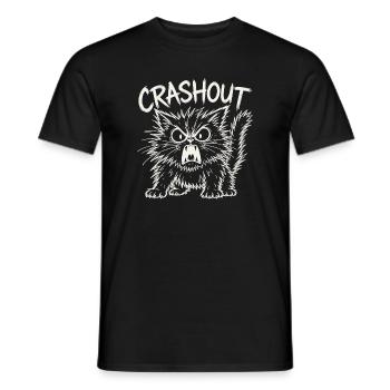 Crashout CartoonWut Katze - Männer T-Shirt - Schwarz - Vorne - AI Model Male 178 light (178cm)