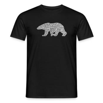 Eisbär – Frostwirbel - Männer T-Shirt - Schwarz - Vorne - AI Model Male 178 light (178cm)