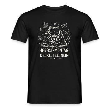 Herbst-Montag Decke Tee Nein - Männer T-Shirt - Schwarz - Vorne - AI Model Male 178 light (178cm)
