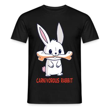 Das fleischfressende Kaninchen - Männer T-Shirt - Schwarz - Vorne - AI Model Male 178 light (178cm)