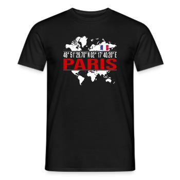 Paris - Männer T-Shirt - Schwarz - Vorne - AI Model Male 178 light (178cm)