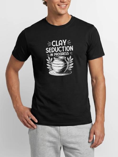 Pottery Artists Clay Seduction Progress Pottery - Männer T-Shirt - Schwarz - Vorne - AI Model Male 178 light (178cm)