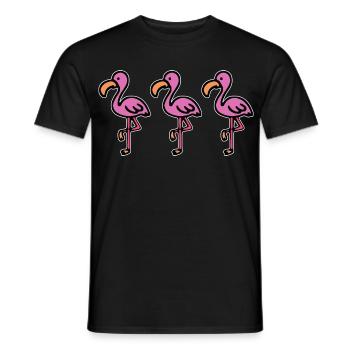 Flamingos - Männer T-Shirt - Schwarz - Vorne - AI Model Male 178 light (178cm)
