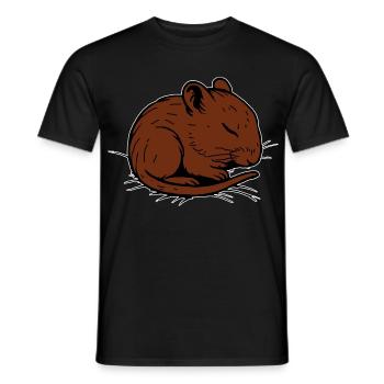 Schlafende Rennmaus - Männer T-Shirt - Schwarz - Vorne - AI Model Male 178 light (178cm)