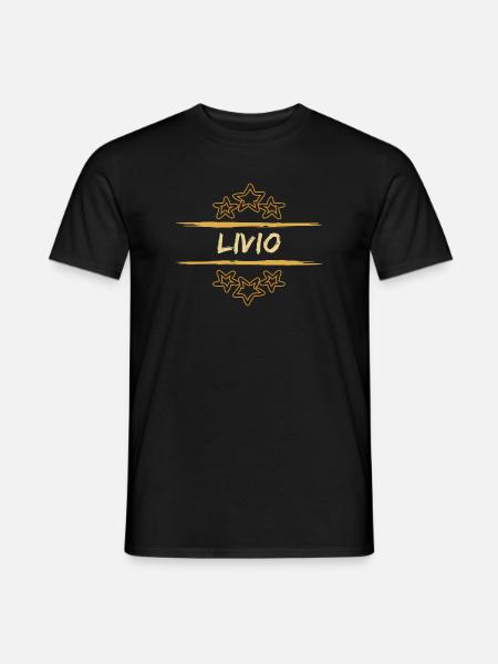 Geburtsname Livio - Männer T-Shirt - Schwarz