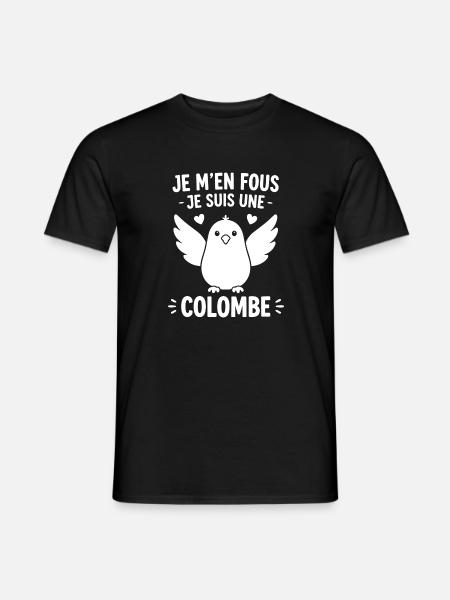 Ungehemmte Taube - Männer T-Shirt - Schwarz