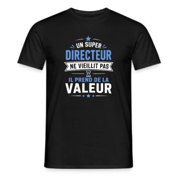 Direktor, der an Wert gewinnt - Männer T-Shirt - Schwarz - Vorne - AI Model Male 178 light (178cm)