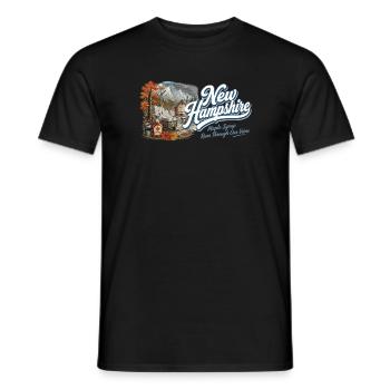 New Hampshire Retro Vintage Granite State Design - Männer T-Shirt - Schwarz - Vorne - AI Model Male 178 light (178cm)