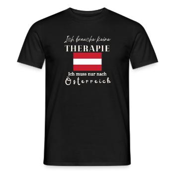Österreich Ich brauche keine Therapie Geschenkidee - Männer T-Shirt - Schwarz - Vorne - AI Model Male 178 light (178cm)
