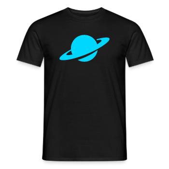 Blauer Ringplanet - Männer T-Shirt - Schwarz - Vorne - AI Model Male 178 light (178cm)