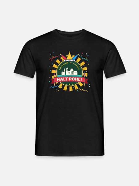 Halt Pohl Mönchengladbach Karneval Emblem - Männer T-Shirt - Schwarz