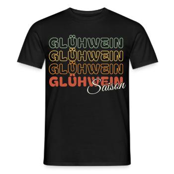 Glühwein Saison - Retro - Männer T-Shirt - Schwarz - Vorne - AI Model Male 178 light (178cm)