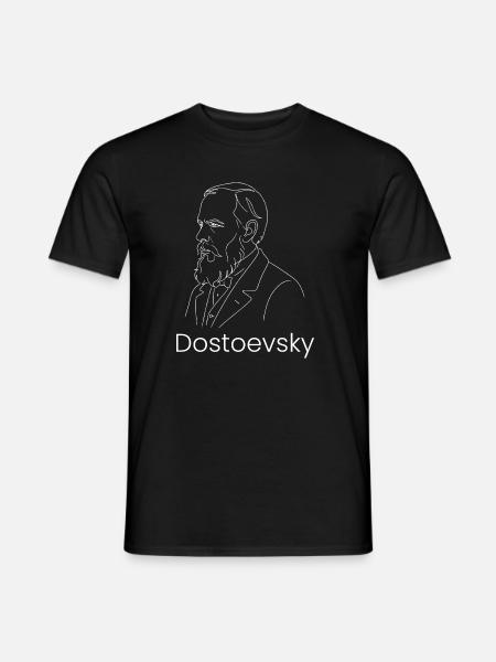 Porträt der Dostojewski-Linie - Männer T-Shirt - Schwarz