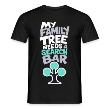 Ahnenforschung – My Family Tree Needs a Search Bar - Männer T-Shirt - Schwarz - Vorne - AI Model Male 178 light (178cm)