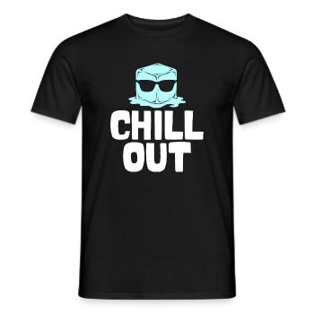 Eiswürfel mit Sonnenbrille – Chill Out - Männer T-Shirt - Schwarz - Vorne - AI Model Male 178 light (178cm)