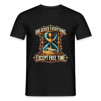 Entsperrt alles, außer Freizeit - Männer T-Shirt - Schwarz - Vorne - AI Model Male 178 light (178cm)