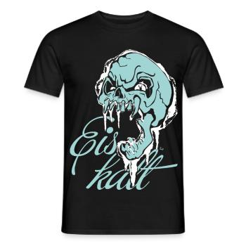 Skelett Eiskalt Blau - Männer T-Shirt - Schwarz - Vorne - AI Model Male 178 light (178cm)