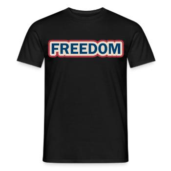 Freiheitsmutiges Patriotisches Statement-design - Männer T-Shirt - Schwarz - Vorne - AI Model Male 178 light (178cm)
