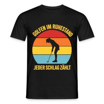 Golfen im Ruhestand Vintage - Männer T-Shirt - Schwarz - Vorne - AI Model Male 178 light (178cm)