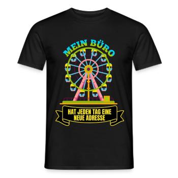 Schausteller Riesenrad Spruch - Männer T-Shirt - Schwarz - Vorne - AI Model Male 178 light (178cm)