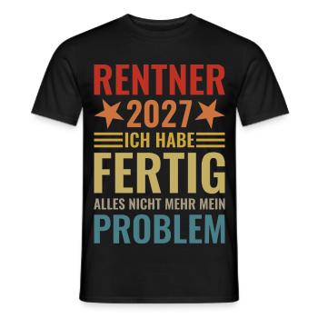 Rentner 2027 - Ich habe fertig - Männer T-Shirt - Schwarz - Vorne - AI Model Male 178 light (178cm)