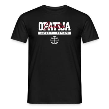 Opatija Kroatien Koordinaten Reise Souvenir - Männer T-Shirt - Schwarz - Vorne - AI Model Male 178 light (178cm)