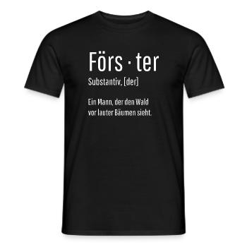 Förster Substantiv Definition Wald Geschenk - Männer T-Shirt - Schwarz - Vorne - AI Model Male 178 light (178cm)