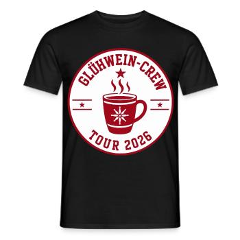 Glühwein Crew Tour 2026 - Männer T-Shirt - Schwarz - Vorne - AI Model Male 178 light (178cm)