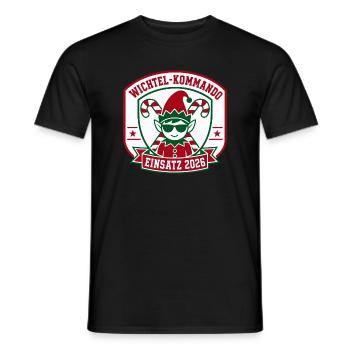 Wichtel-Kommando Einsatz 2026 - Männer T-Shirt - Schwarz - Vorne - AI Model Male 178 light (178cm)