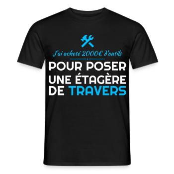 DIY-Werkzeuge Schief Schief - Männer T-Shirt - Schwarz - Vorne - AI Model Male 178 light (178cm)