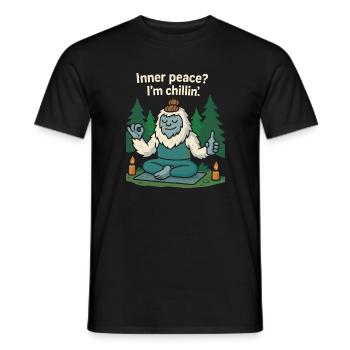 Inner peace- I’m chillin’ - Männer T-Shirt - Schwarz - Vorne - AI Model Male 178 light (178cm)