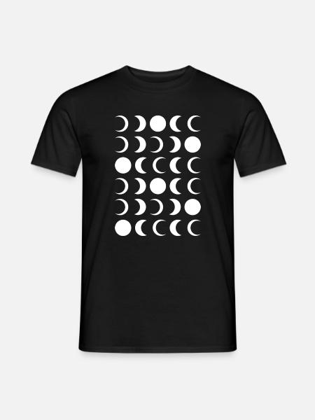 Gitter der Mondphasen - Männer T-Shirt - Schwarz