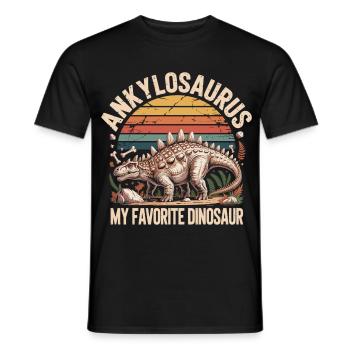 Lieblingsdinosaurier Ankylosaurus Dino Geschenk - Männer T-Shirt - Schwarz - Vorne - AI Model Male 178 light (178cm)