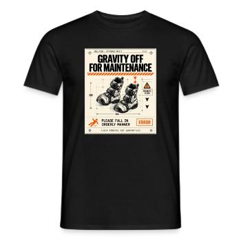 Schwerkraft bei der Instandhaltung - Männer T-Shirt - Schwarz - Vorne - AI Model Male 178 light (178cm)