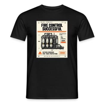 Erfolgreiche Feuerbekämpfung - Männer T-Shirt - Schwarz - Vorne - AI Model Male 178 light (178cm)