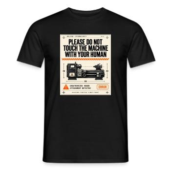 Menschlicher Kontakt verboten - Männer T-Shirt - Schwarz - Vorne - AI Model Male 178 light (178cm)