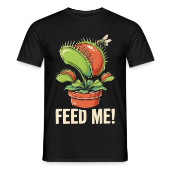 Fress mich Venusfliegenfalle - Männer T-Shirt - Schwarz - Vorne - AI Model Male 178 light (178cm)
