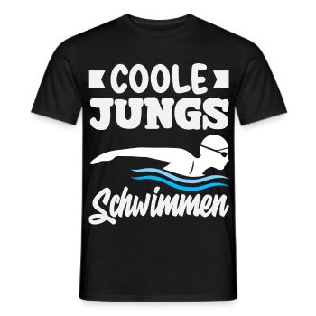 Schwimmsport Schwimmer Spruch Geschenk - Männer T-Shirt - Schwarz - Vorne - AI Model Male 178 light (178cm)