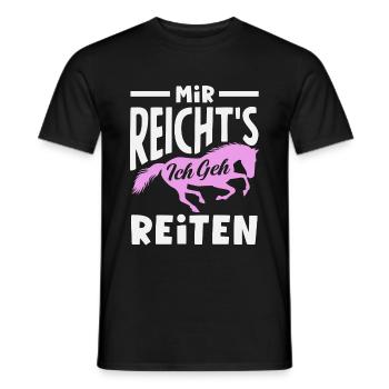 Lustiges Pferdemädchen & Reiter Spruch Geschenke - Männer T-Shirt - Schwarz - Vorne - AI Model Male 178 light (178cm)