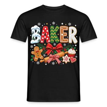Baker Weihnachtsfeiertags-Backhumor - Männer T-Shirt - Schwarz - Vorne - AI Model Male 178 light (178cm)