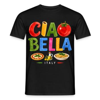 Ciao Bella - Männer T-Shirt - Schwarz - Vorne - AI Model Male 178 light (178cm)