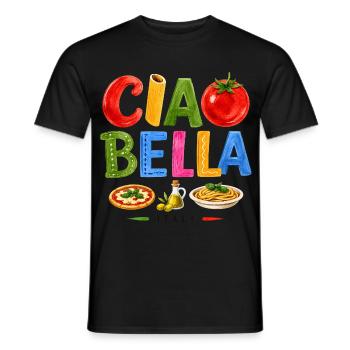 Ciao Bella Italian Food - Männer T-Shirt - Schwarz - Vorne - AI Model Male 178 light (178cm)